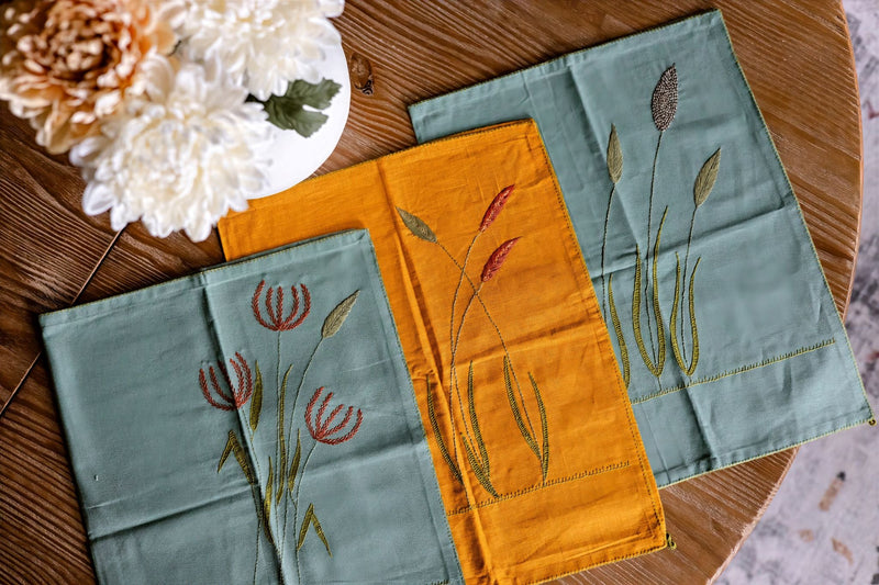 Cinderflower Tea Towels | Set of Two-zoom-