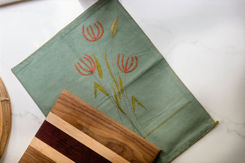 Cinderflower Tea Towels | Set of Two-zoom-