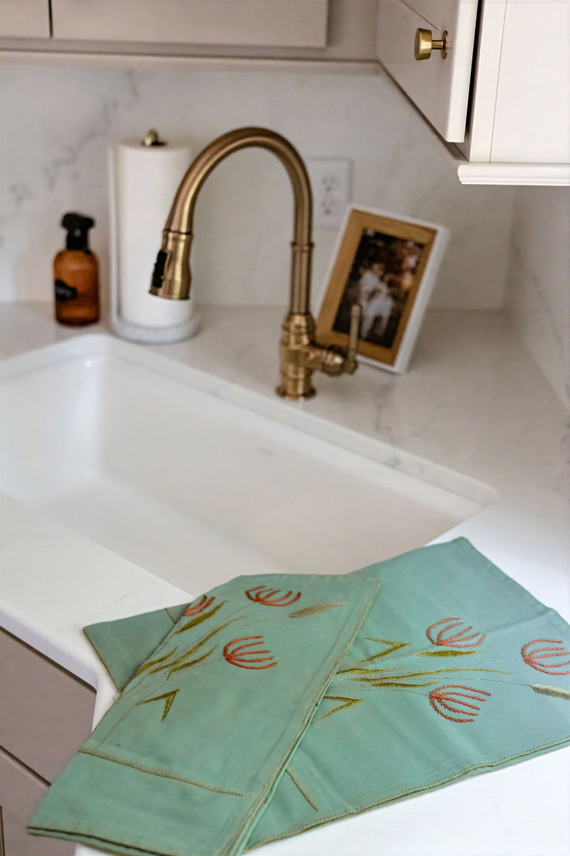 Cinderflower Tea Towels | Set of Two-zoom-