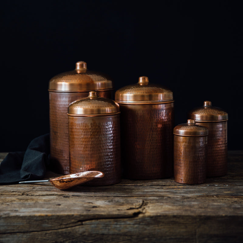 Copper Kitchen Canisters | Individual Sizes-zoom-