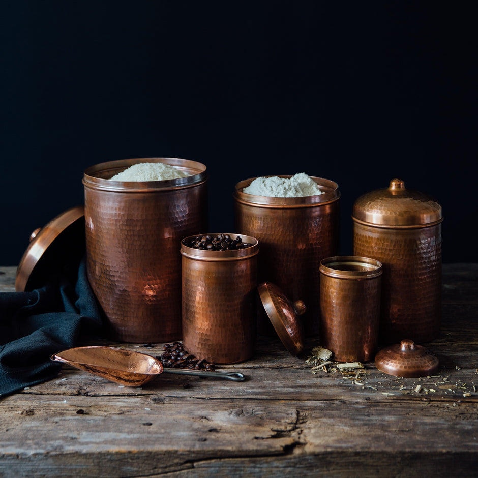 Copper Kitchen Canisters | Individual Sizes