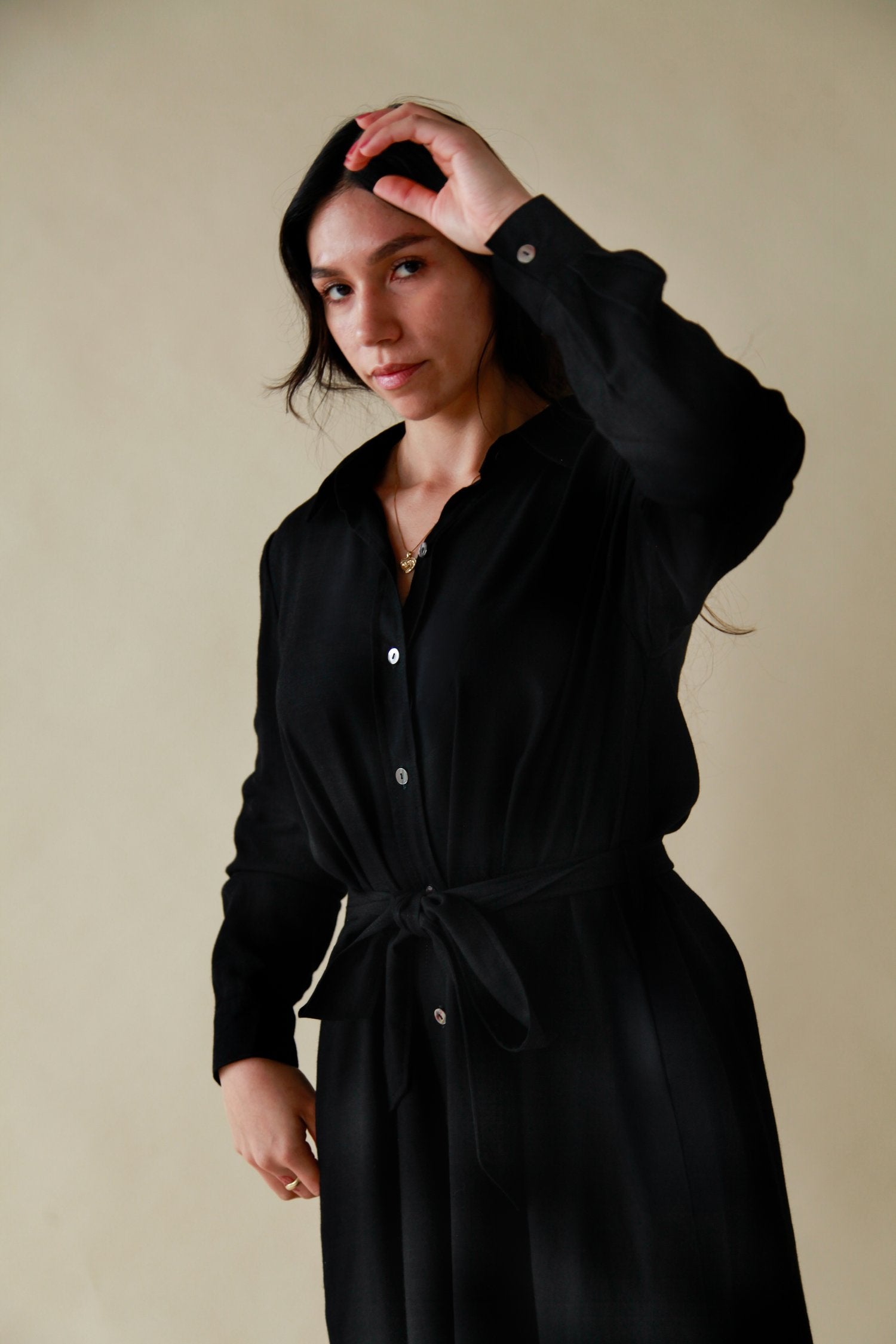 black duster dress Honey Duster Maxi Dress | Black | Size S