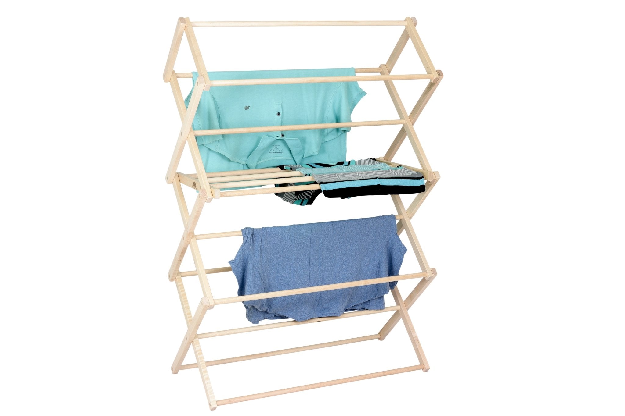 Flat Top Drying Rack | Solid Maple Folding Laundry Rack (Multiple Sizes) - Aware House