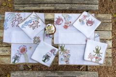 Hand Embroidered Marine Life Placemats | Set of 4 - Aware House