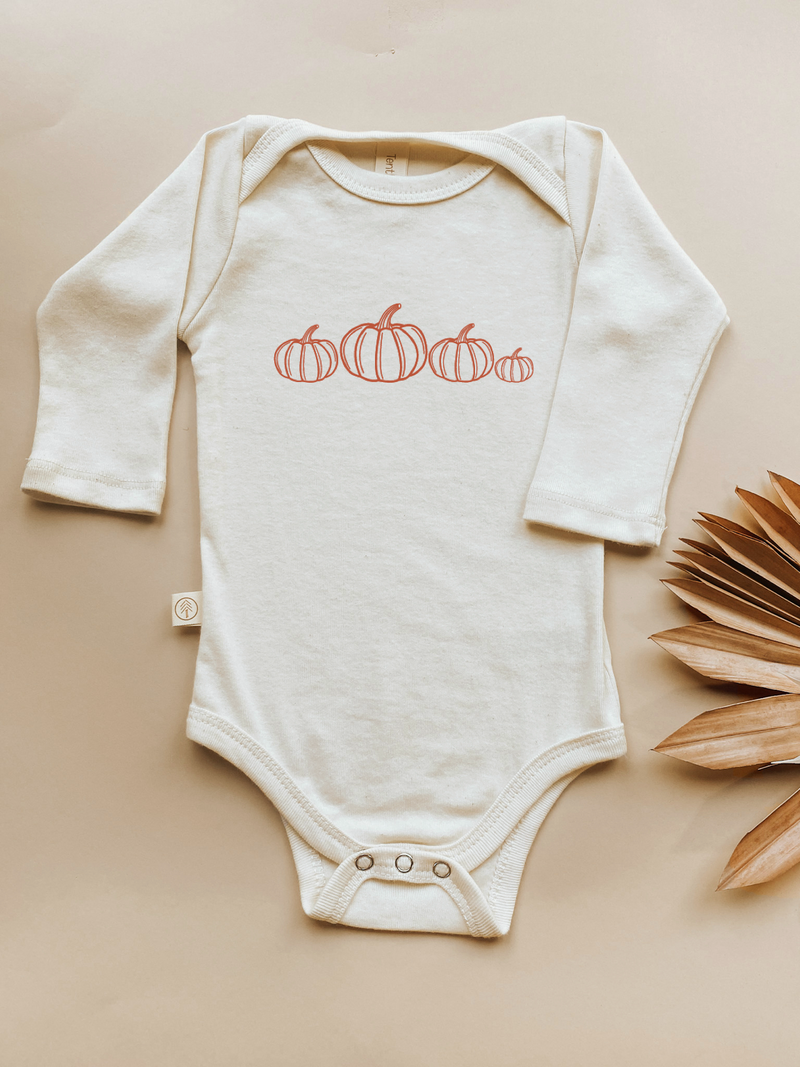 Pumpkin Patch Art Organic Bodysuit Long Sleeve-zoom-