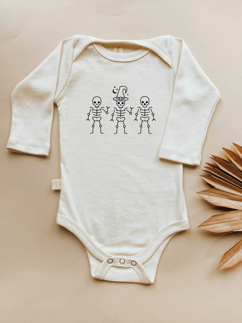 Skeletons Organic Bodysuit Long Sleeve-zoom-