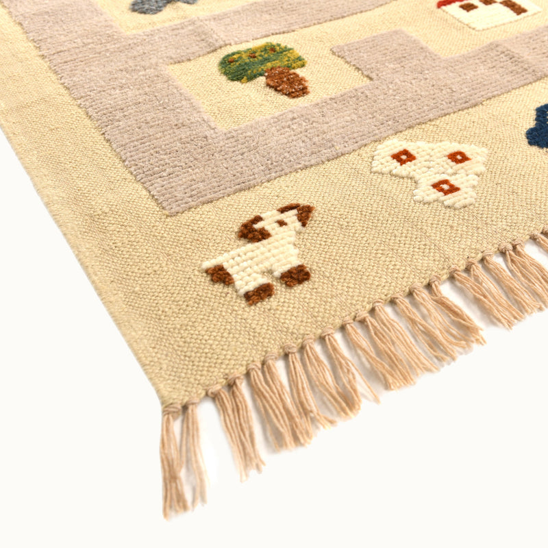 Labyrinth Kids Rug | Handmade Wool Rug for Nursery, Playrooms & Children’s Rooms-zoom-