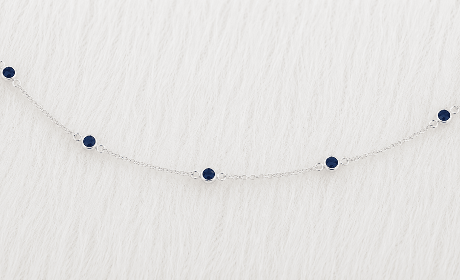 September Birthstone Lapis Bracelet | Sterling Silver Gemstone Jewelry - Aware House