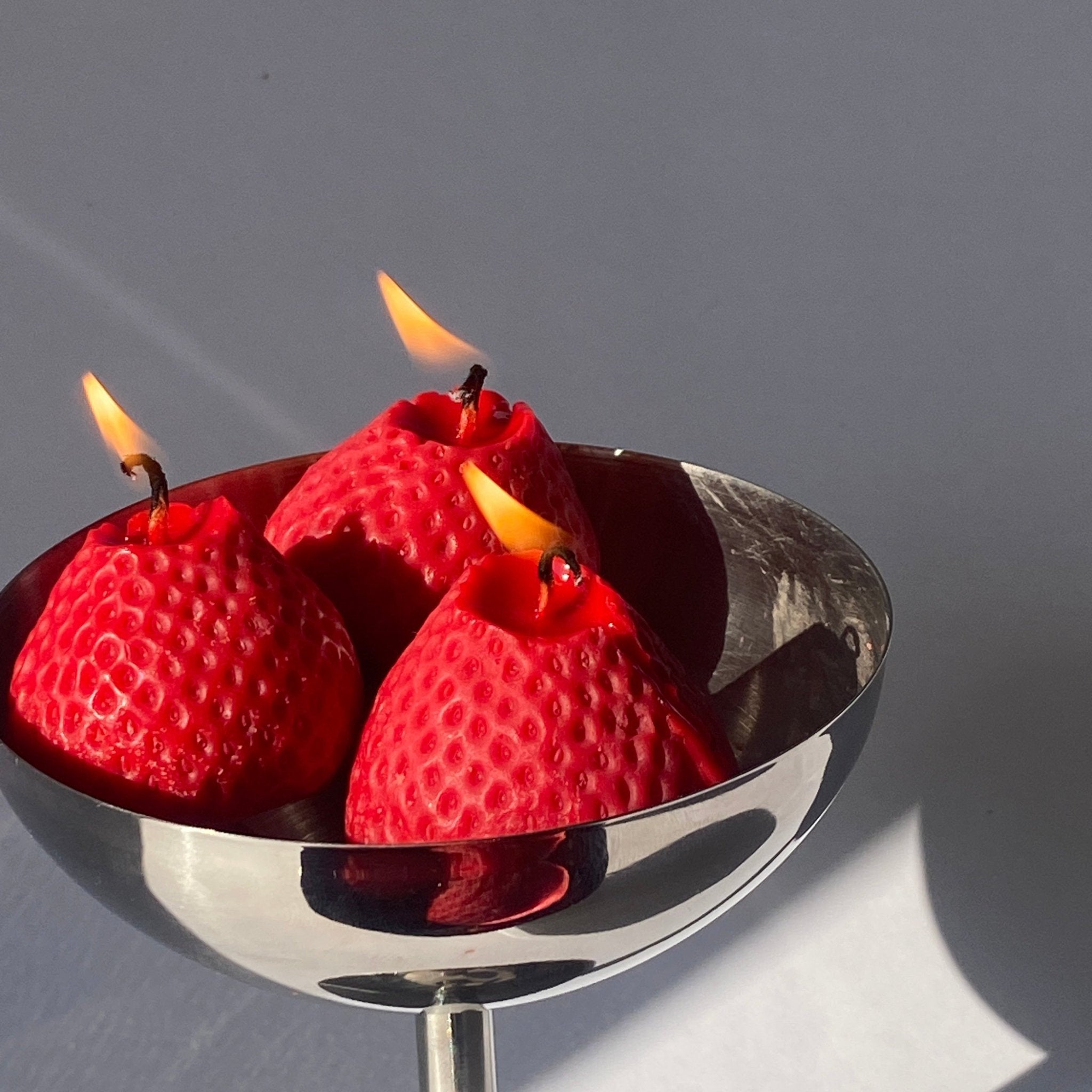 Large Strawberry Candles | Pack of Four - Aware House