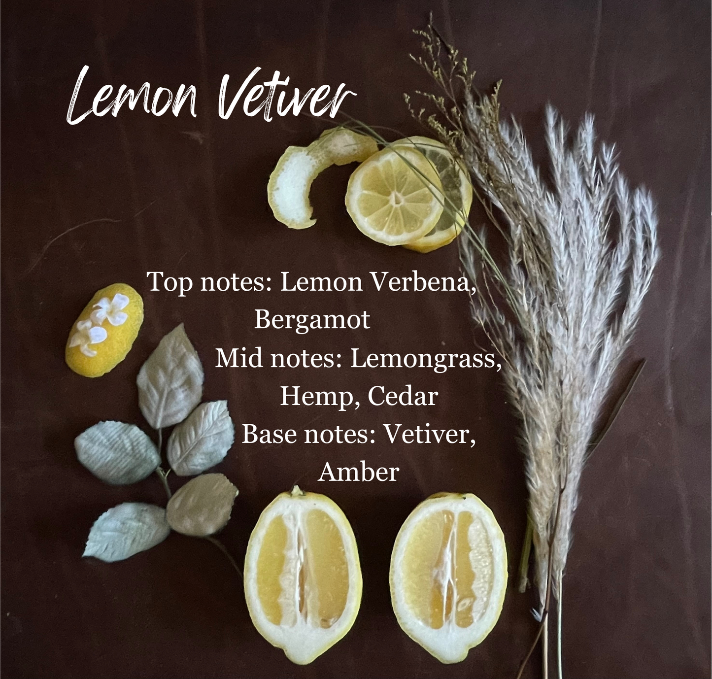 Lemon Vetiver Candle, Wax Melt, Diffuser & Room Spray