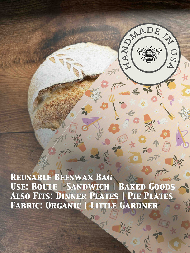 Beeswax Bread Bag | Reusable Cotton Food Storage Bag-zoom-