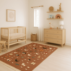 Little Friends Kids Rug | Handmade Wool Rug for Nursery, Playrooms & Children’s Rooms - Aware House