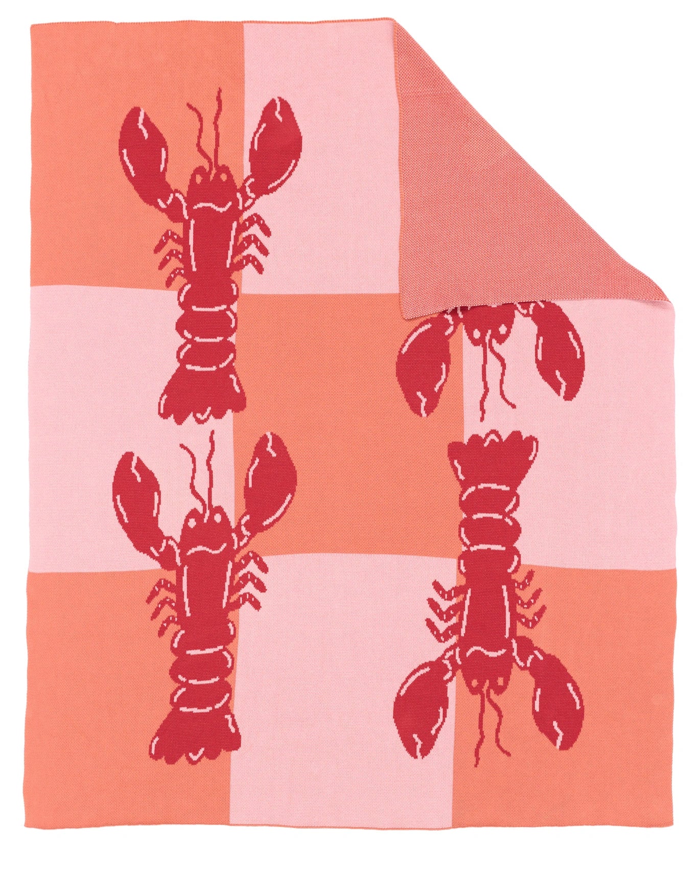 Lobster Tile Throw Blanket