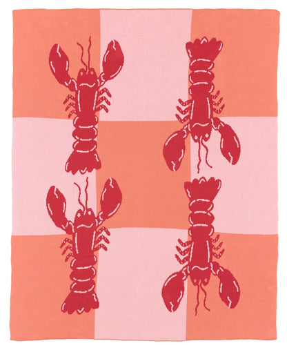 Lobster Tile Throw Blanket