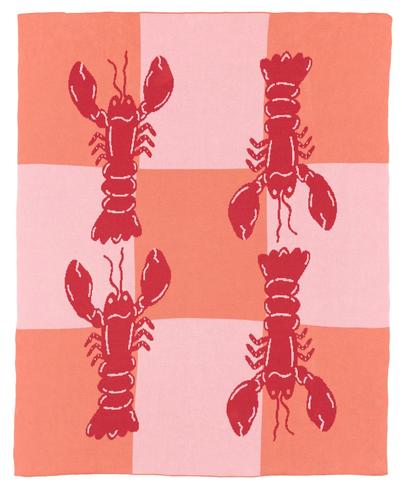 Lobster Tile Throw Blanket-zoom-