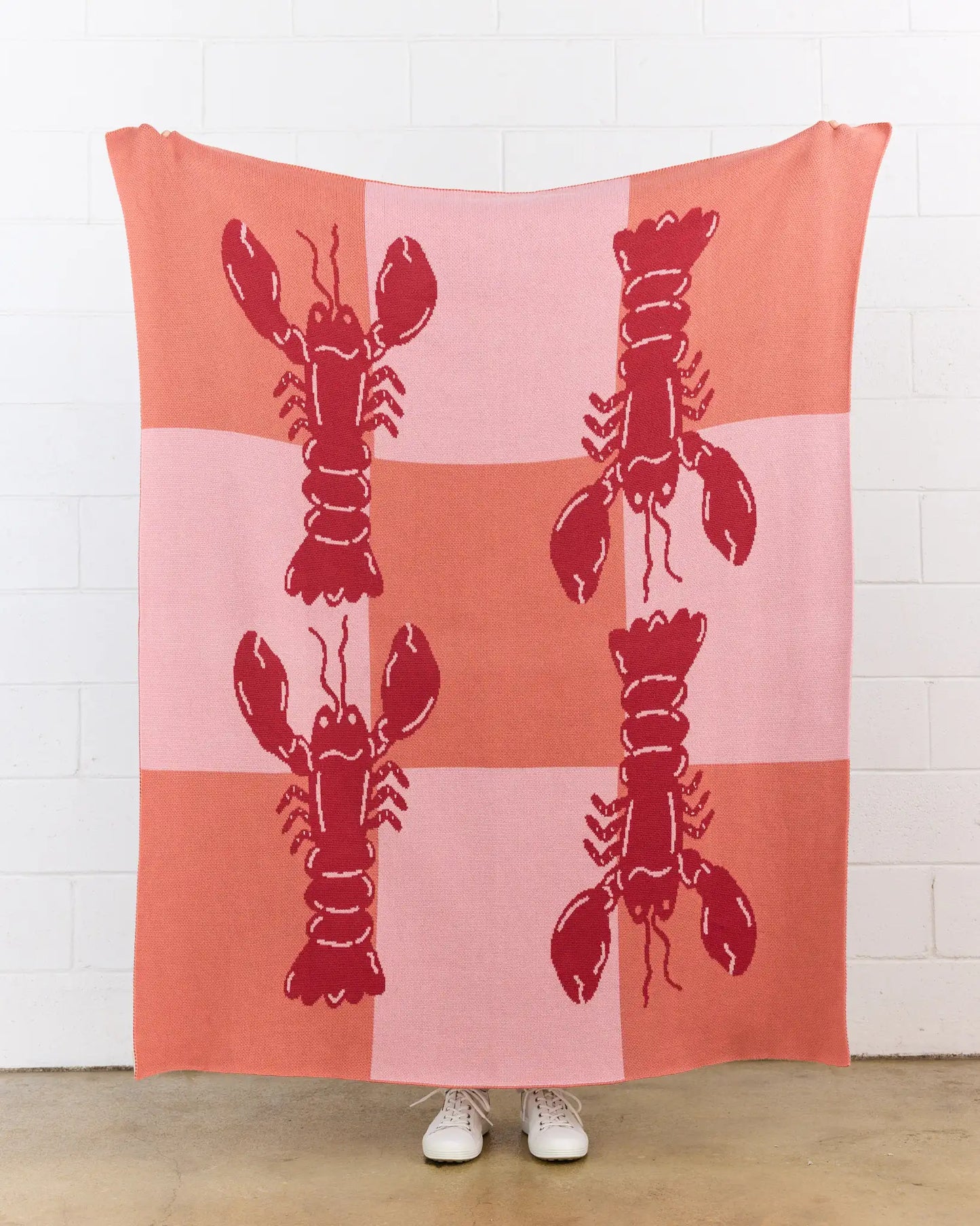 Lobster Tile Throw Blanket