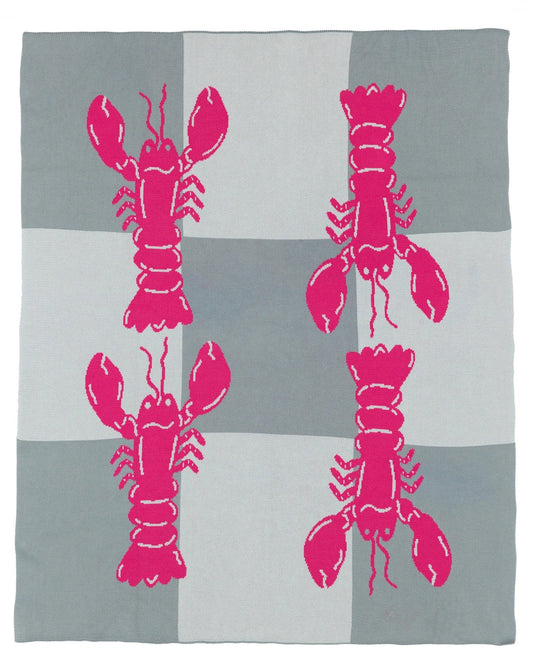 Lobster Tile Throw Blanket