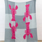 Lobster Tile Throw Blanket