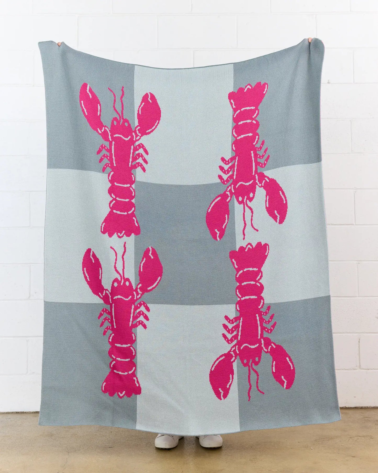 Lobster Tile Throw Blanket