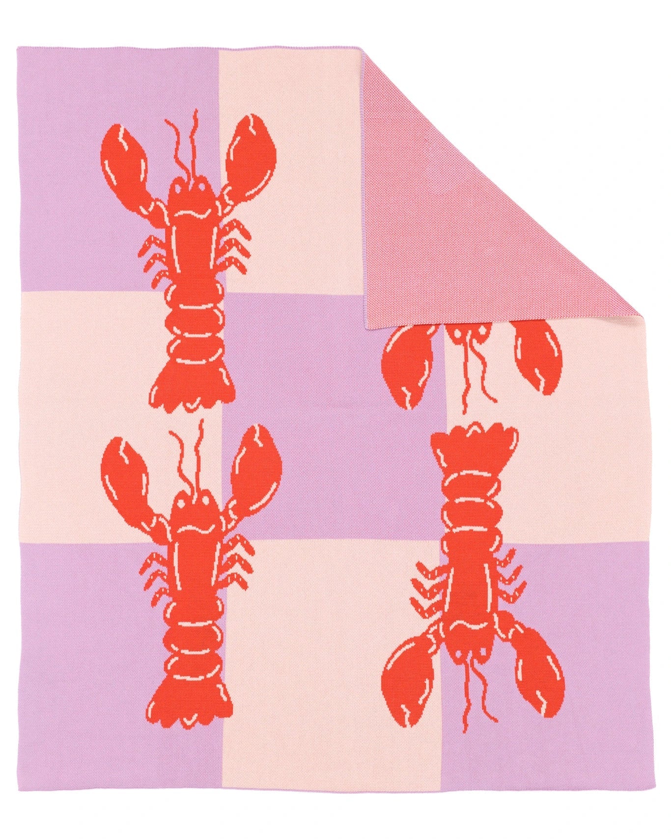Lobster Tile Throw Blanket