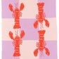 Lobster Tile Throw Blanket