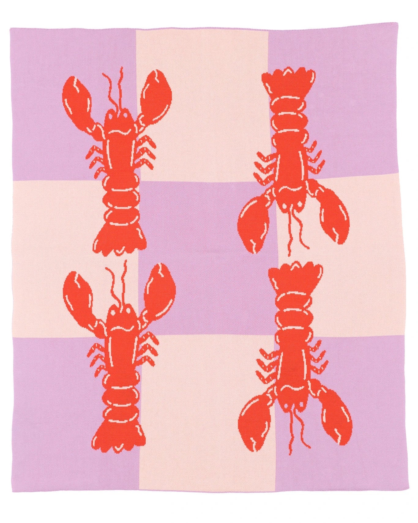 Lobster Tile Throw Blanket