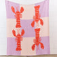 Lobster Tile Throw Blanket