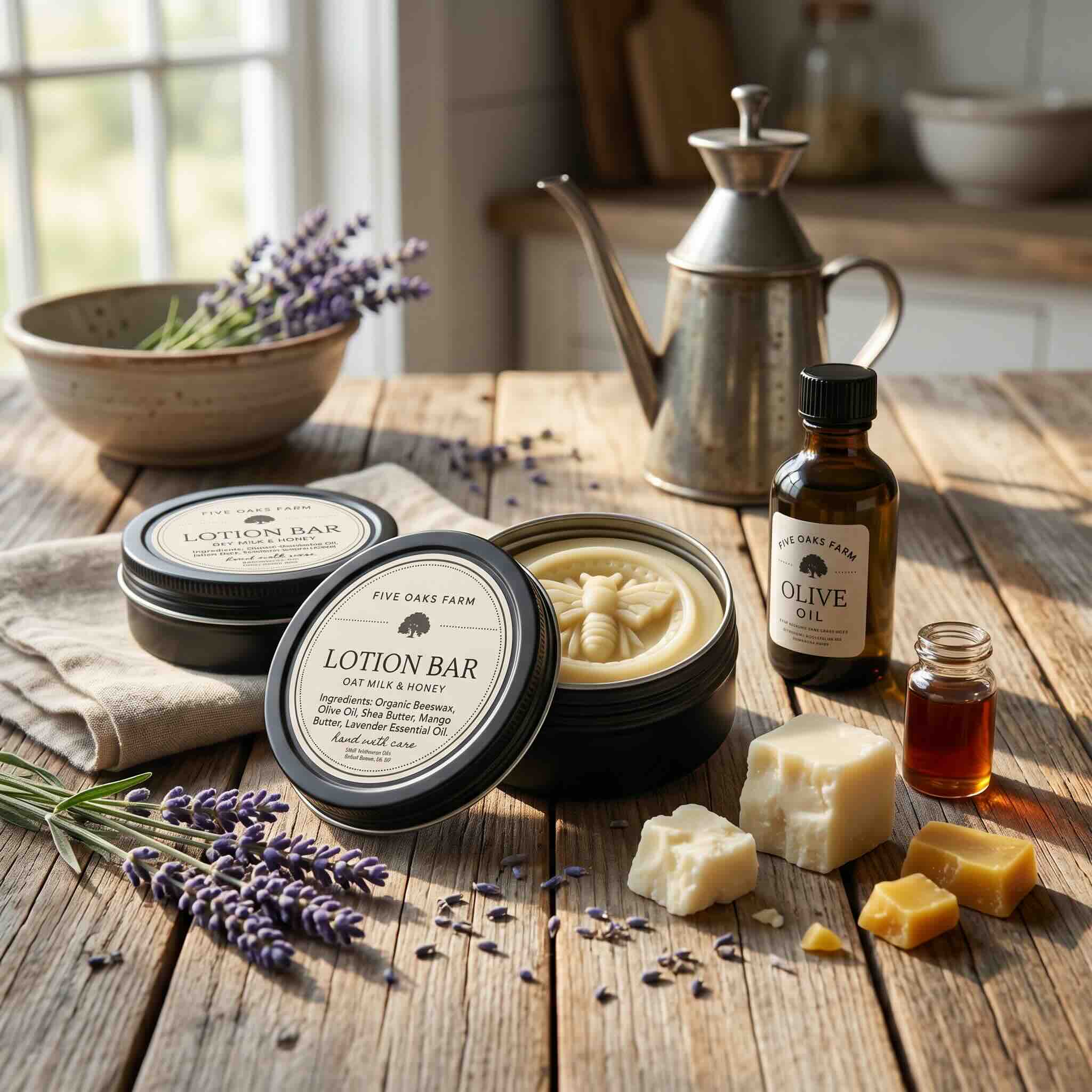 Lotion Bar | Solid Moisturizing Bar for Hydrated, Nourished Skin - Aware House - Five Oaks Farm - 