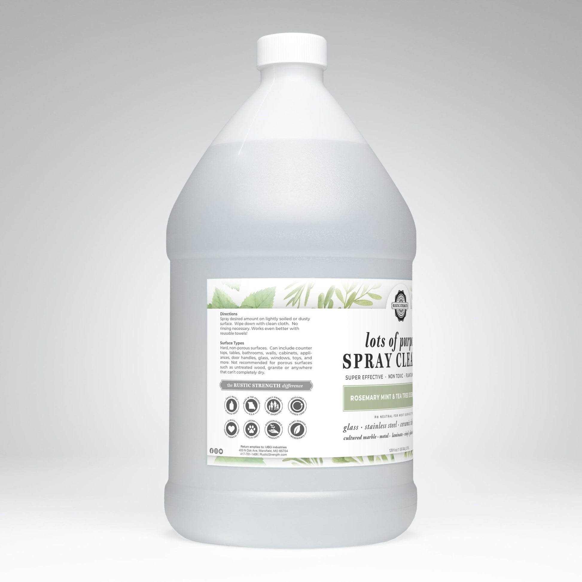 Lots of Purpose Spray Cleaner | Rosemary, Mint & Tea Tree - Aware House - Rustic Strength -