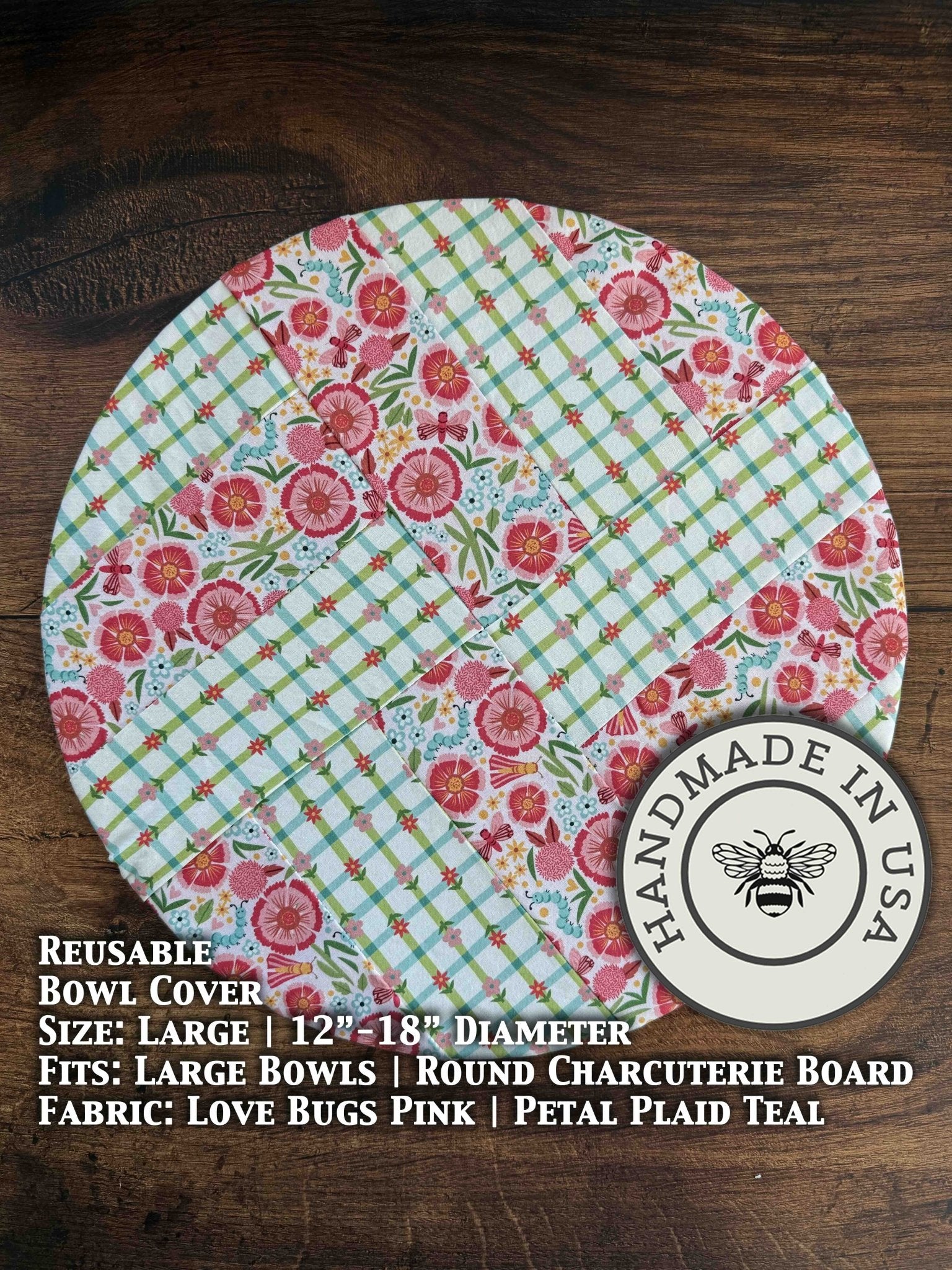 Large Reusable Cotton Bowl Cover | Eco - Friendly Kitchen Cover - Aware House
