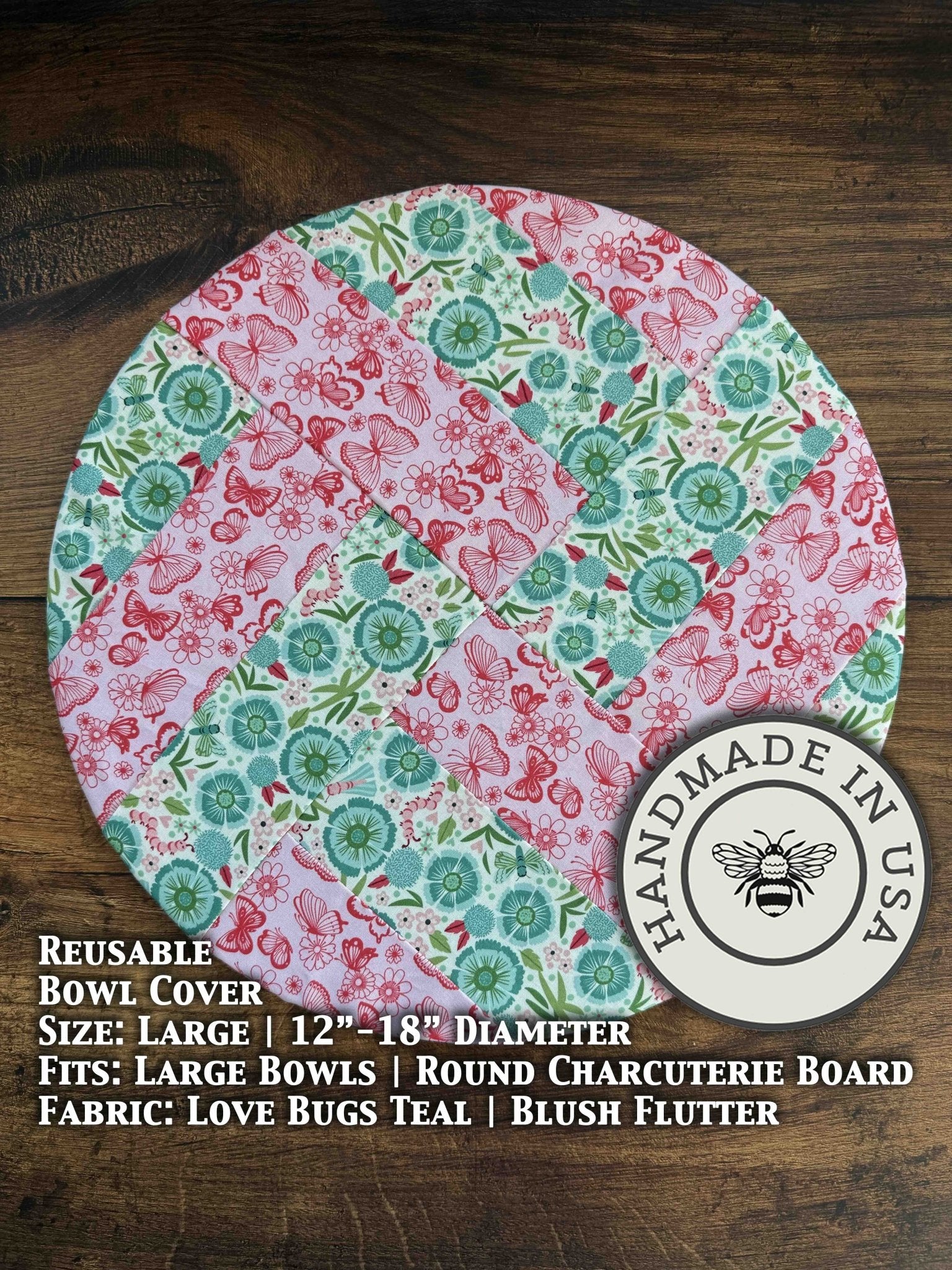 Large Reusable Cotton Bowl Cover | Eco - Friendly Kitchen Cover - Aware House