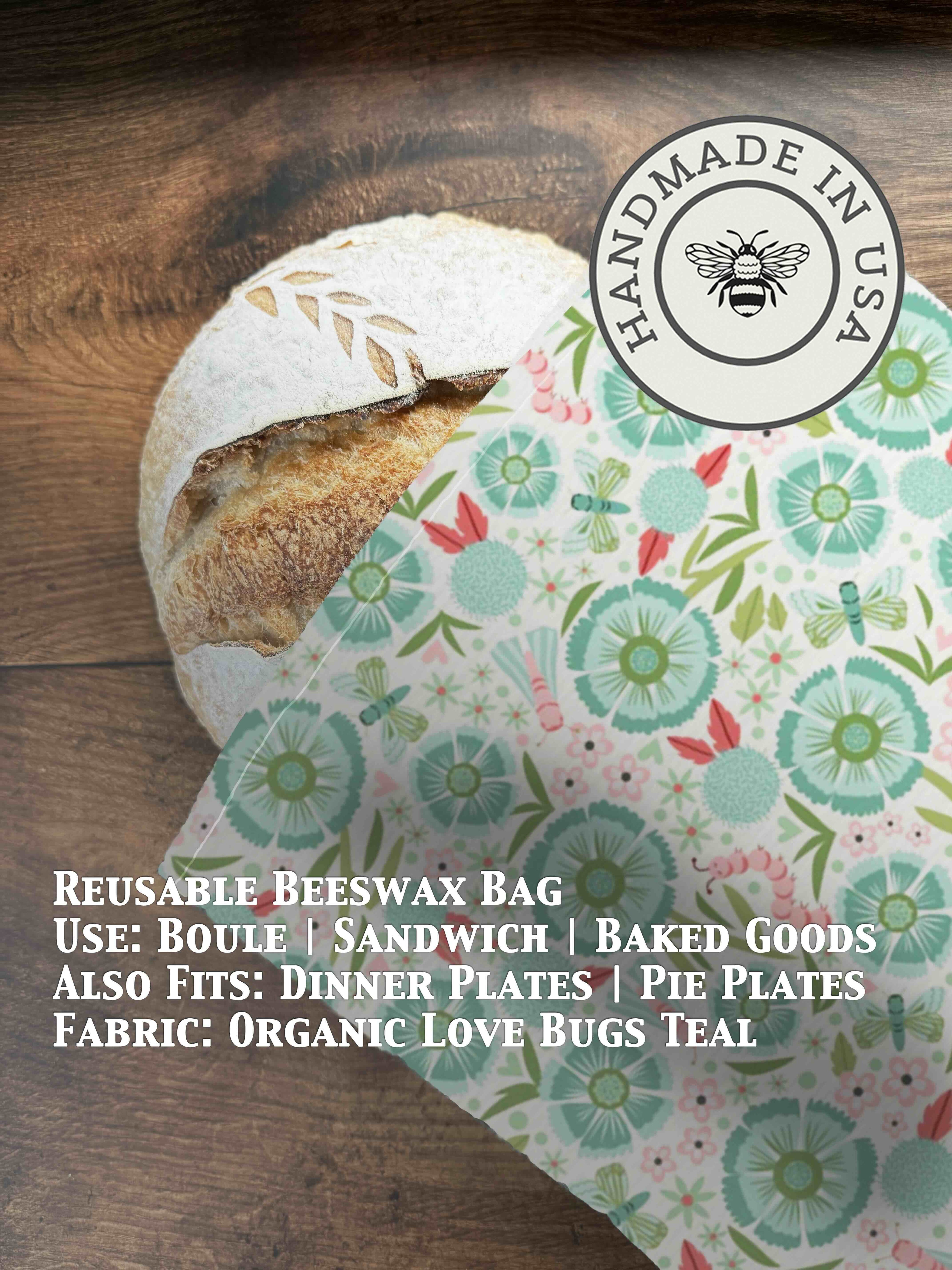 Beeswax Bread Bag | Reusable Cotton Food Storage Bag-zoom-42