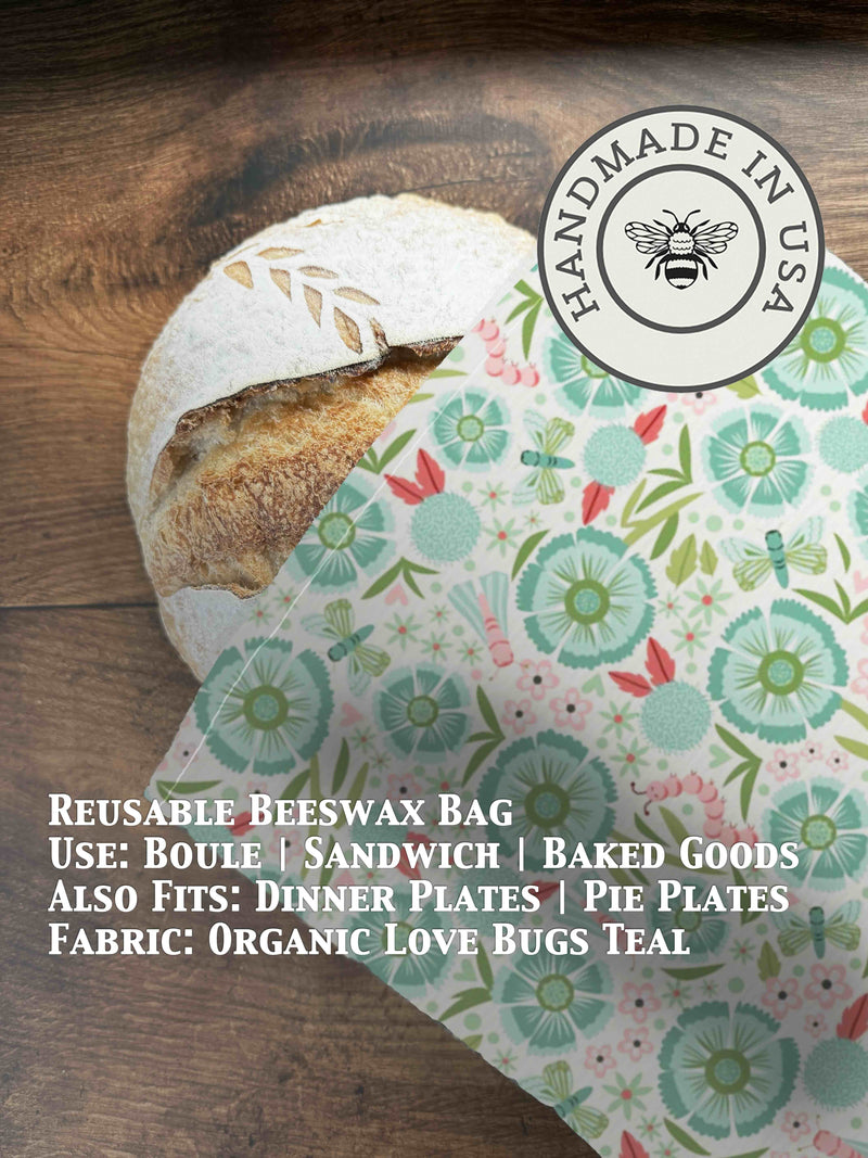 Beeswax Bread Bag | Reusable Cotton Food Storage Bag-zoom-
