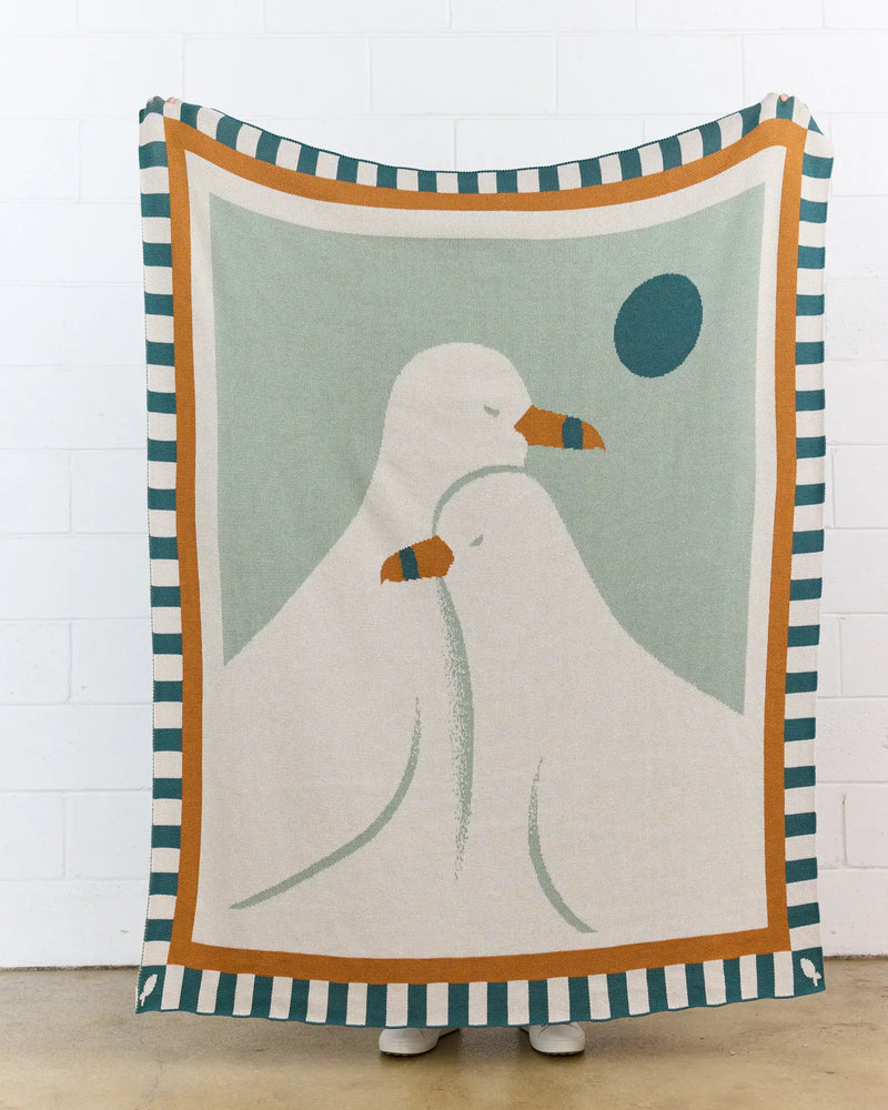 Lovebirds Throw Blanket-zoom-