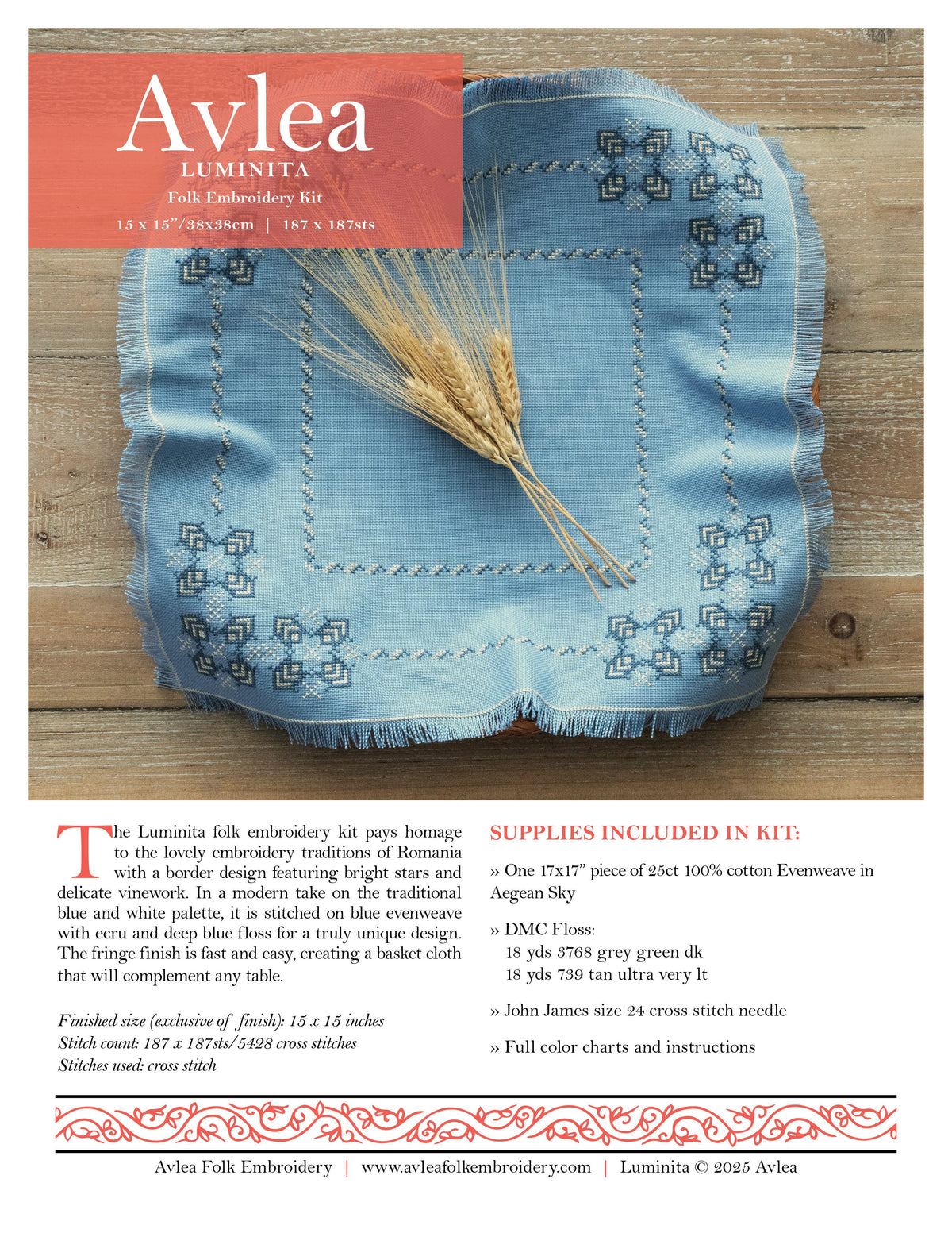 Luminita cross stitch folk embroidery kit-6