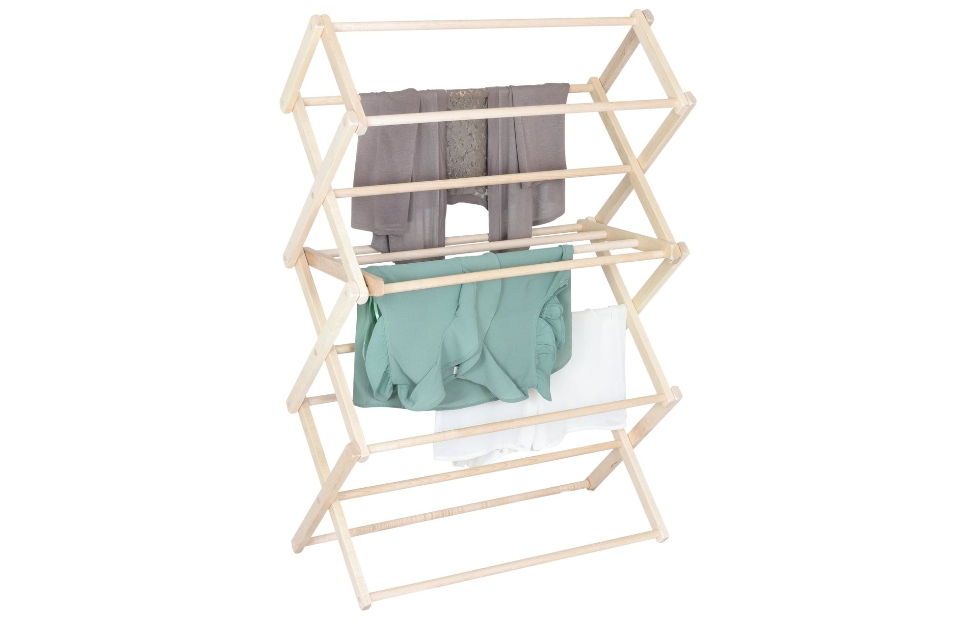 Flat Top Drying Rack | Solid Maple Folding Laundry Rack (Multiple Sizes) - Aware House