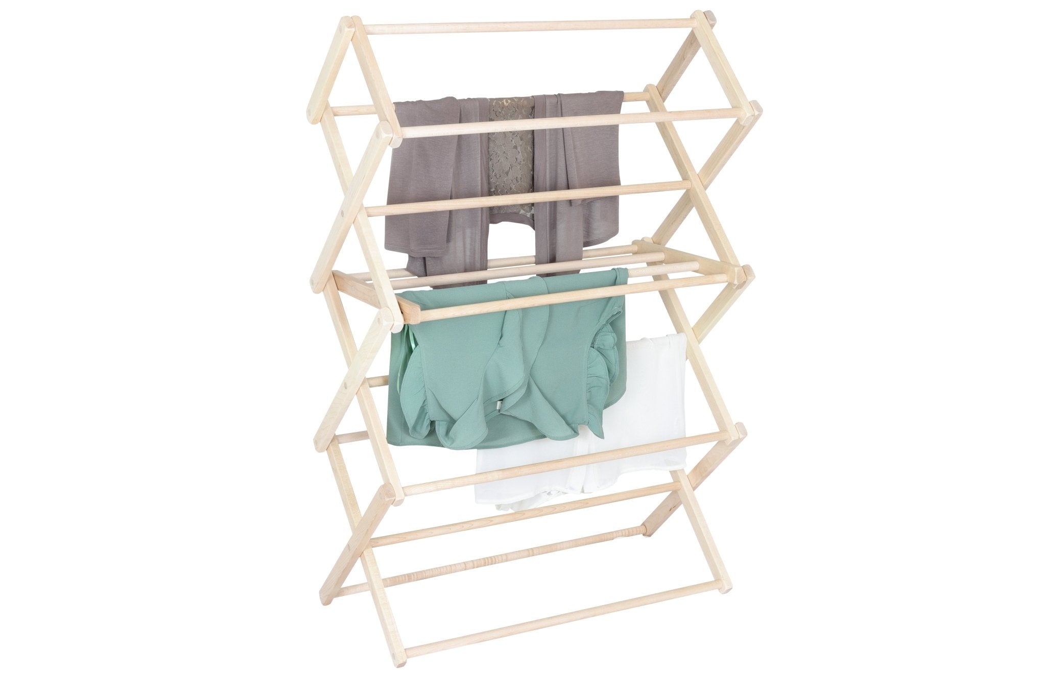 Flat Top Drying Rack | Solid Maple Folding Laundry Rack (Multiple Sizes) - Aware House
