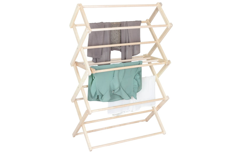 Flat Top Drying Rack | Solid Maple Folding Laundry Rack (Multiple Sizes)-zoom-