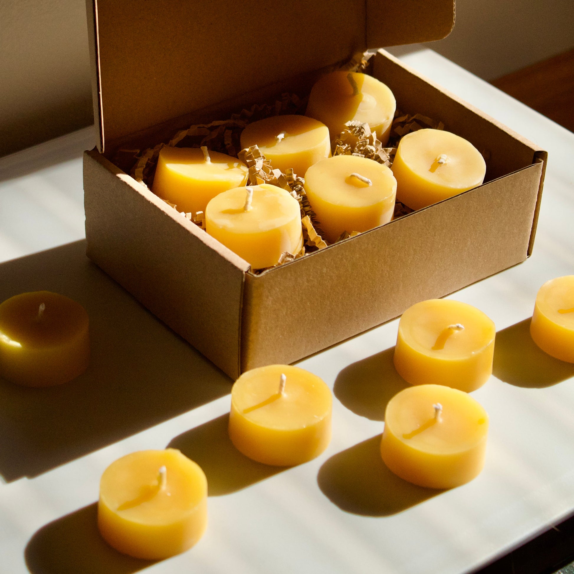 Pure Beeswax Tea Light Candles-1