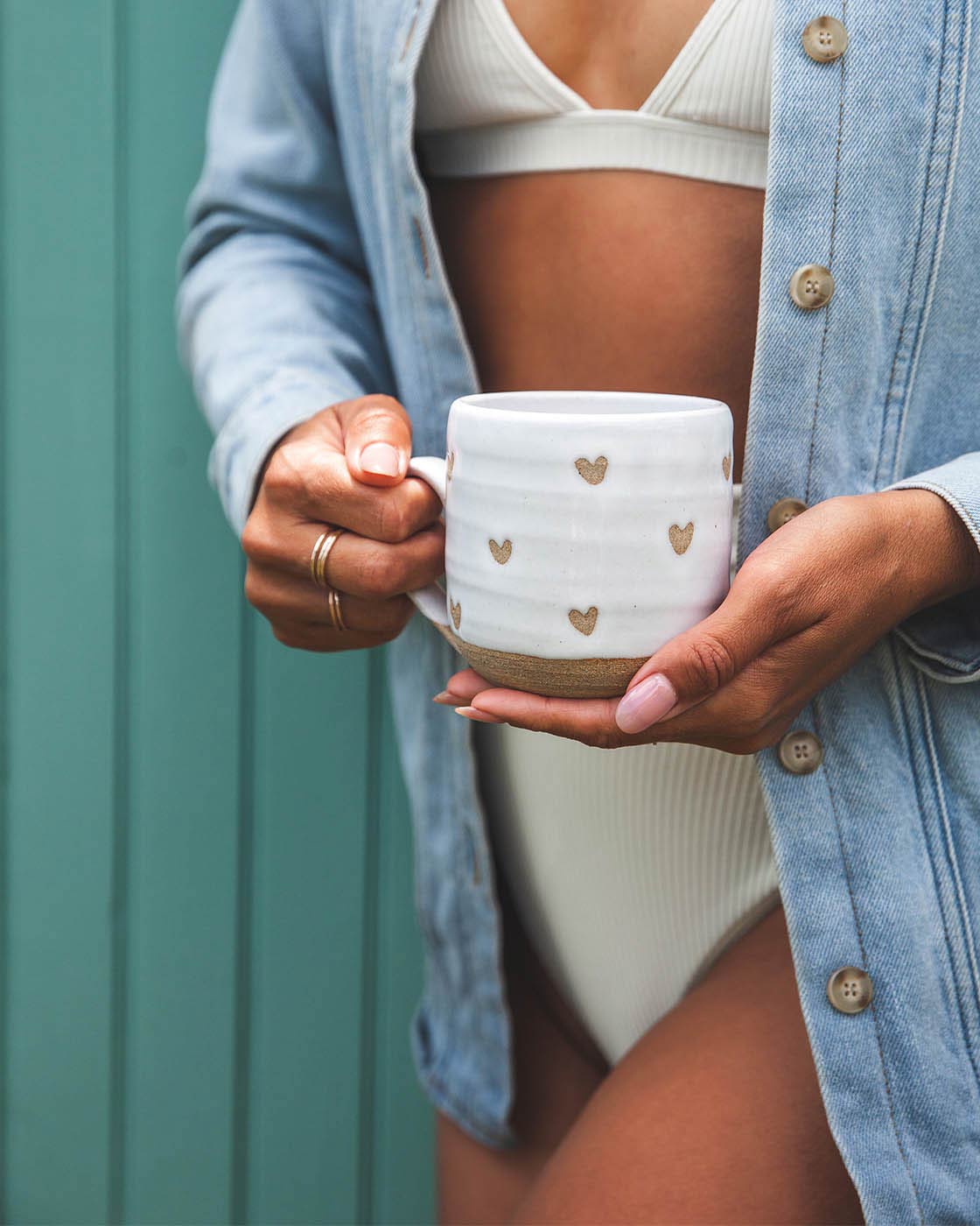 Confetti Heart Mug - Aware House - Farmhouse Pottery - 