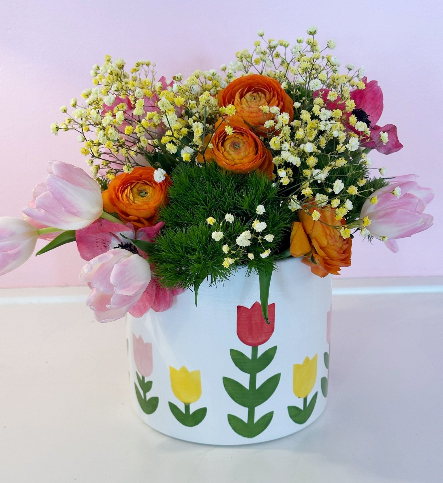 Tulip Fever Ice Bucket Style Vase - Aware House