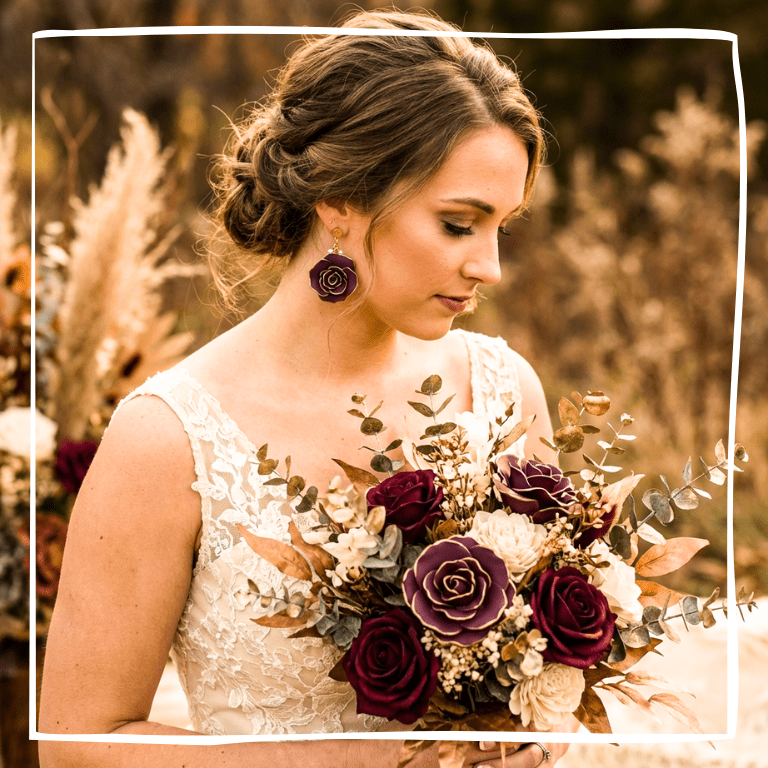 Mae | Handmade Rose & Pearl Flower Earrings-zoom-2