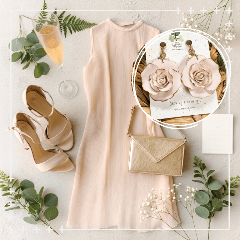 Mae | Handmade Rose & Pearl Flower Earrings-zoom-4