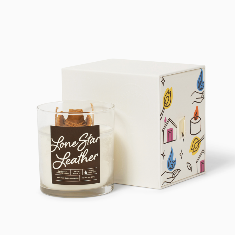 Lone Star Leather Container Candle-zoom-
