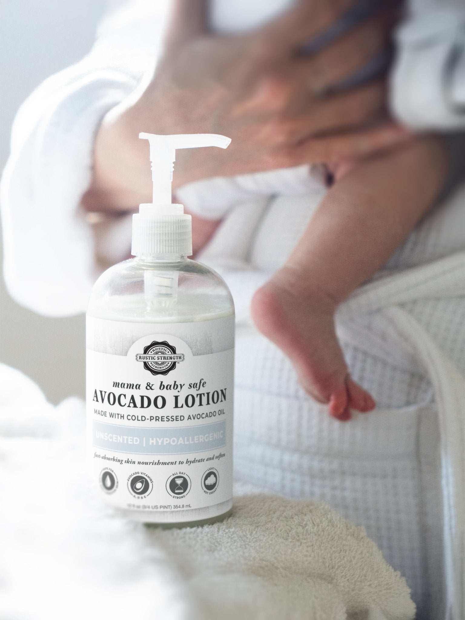 Avocado Lotion | Mama + Baby Safe - Aware House - Rustic Strength - 