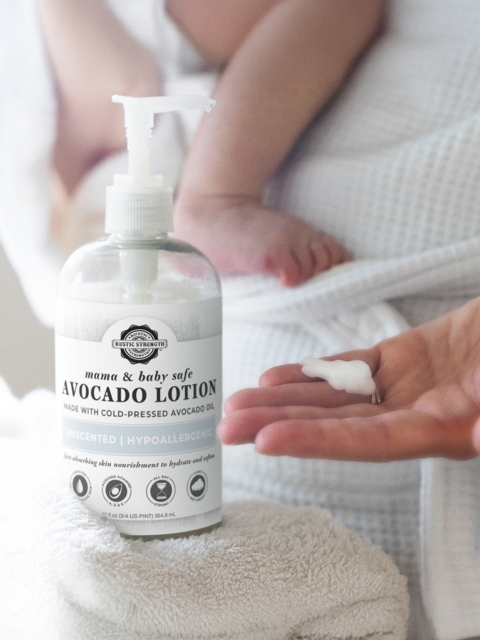 Avocado Lotion | Mama + Baby Safe - Aware House - Rustic Strength - 