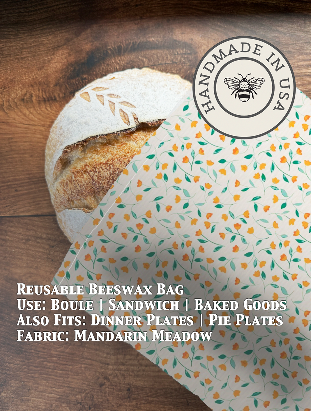 Beeswax Bread Bag | Reusable Cotton Food Storage Bag-59