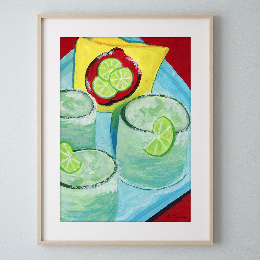 Spicy Margarita Cocktail Painting | Fine Art Print-zoom-1