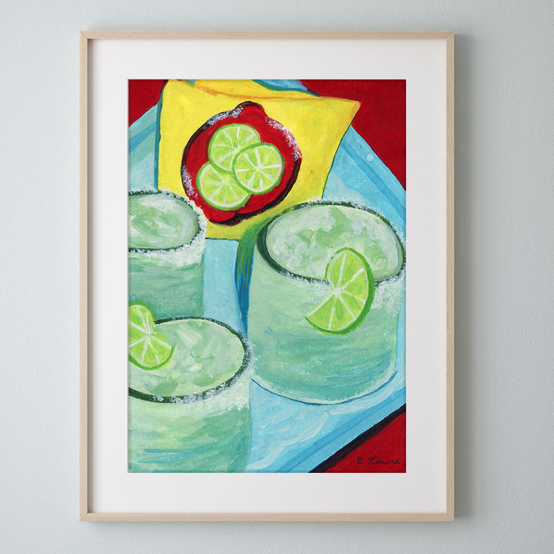Spicy Margarita Cocktail Painting | Fine Art Print-zoom-
