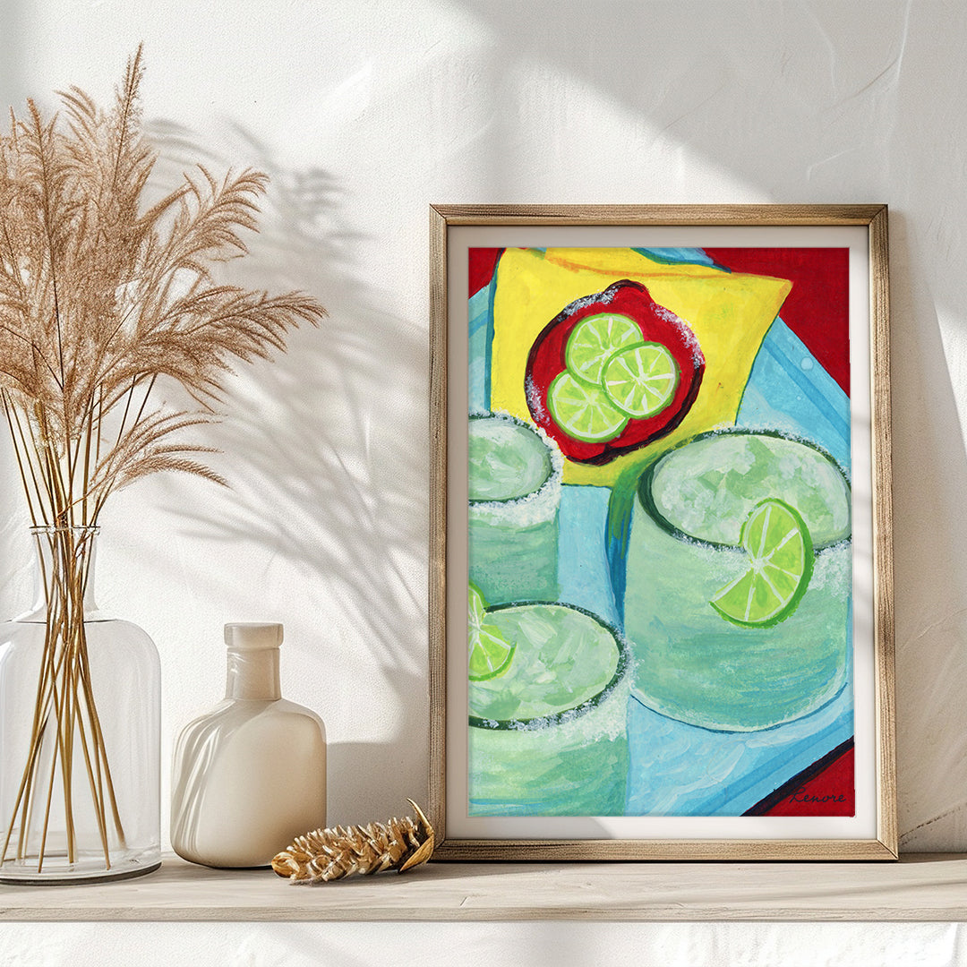 Spicy Margarita Cocktail Painting | Fine Art Print-zoom-2